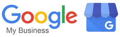 Google My Business logo featuring the Google wordmark and a blue storefront icon with the letter 'G', representing business listings on Google Search and Maps.